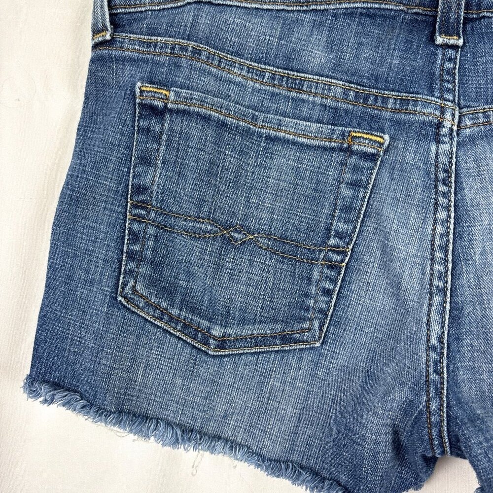 Lucky‎ Brand Denim Shorts Women's 6/28 Cutoff Frayed Hem Embroidered Floral - Picture 7 of 14